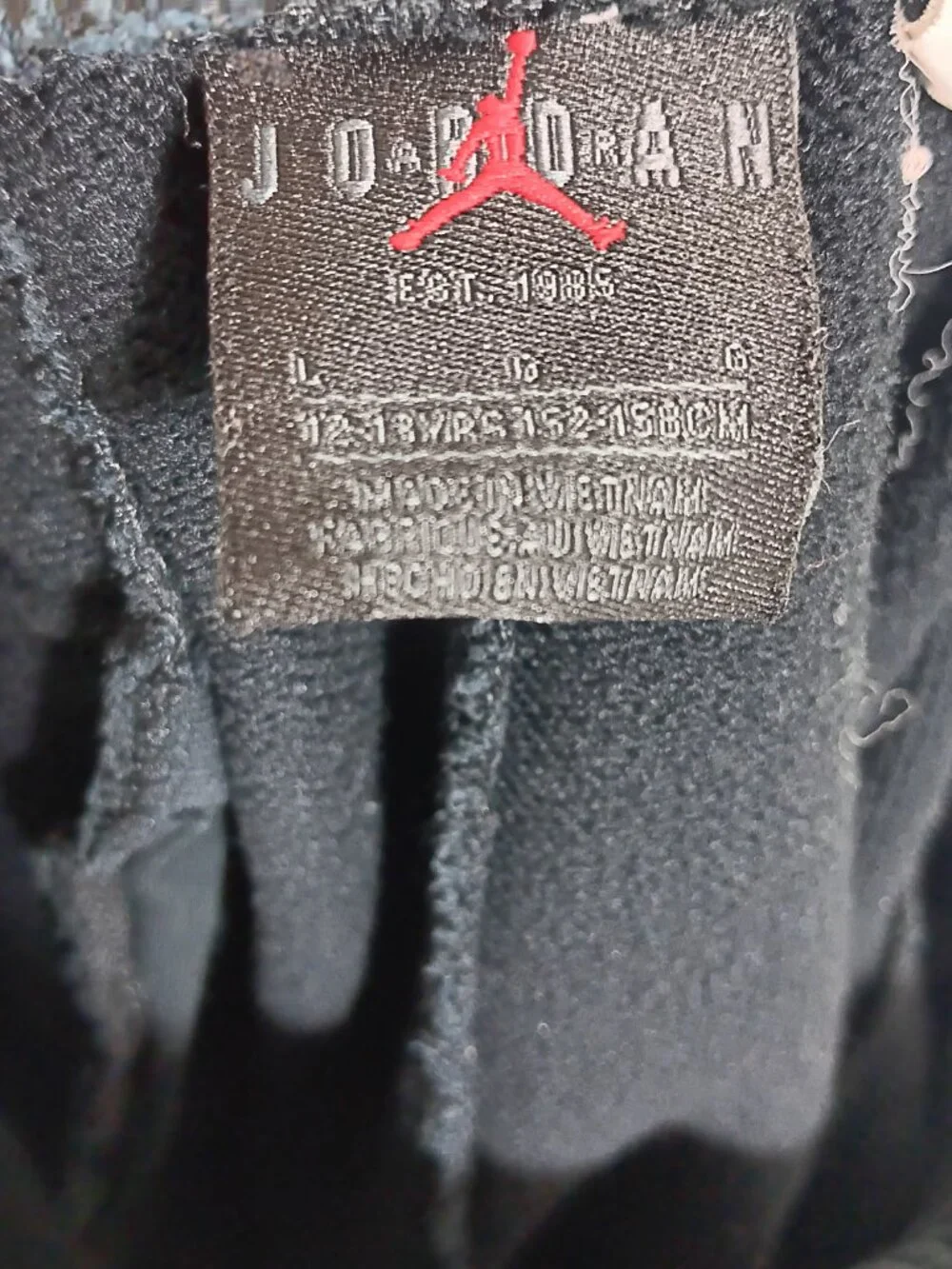 Jordan jumpman fleece shorts mens L black white big logo drawstring athletic